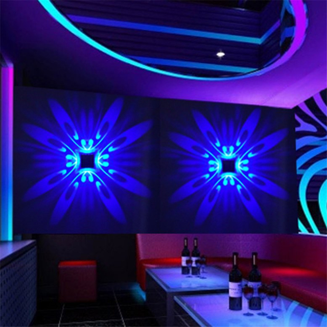 RGB Color Changing LED Wall Lamp 80 x 80x 80mm 3500K Warm White Decorative Light