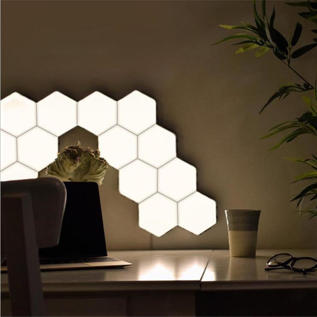 LED Wall Lamp Hexagonal Wall Light with Touch Control RGB Color Changing and Magnetic Honeycomb Light