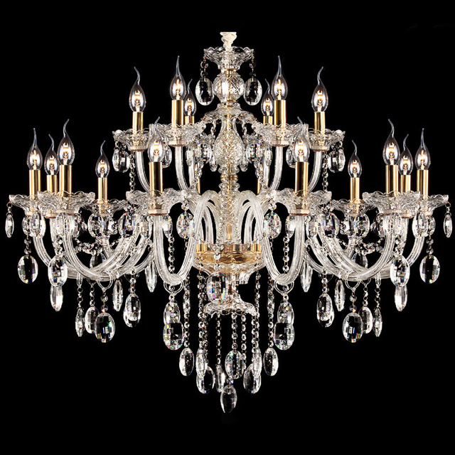 European Style Gold Finish Crystal Chandelier D90*H75cm for Hotel and Exhibition Hall