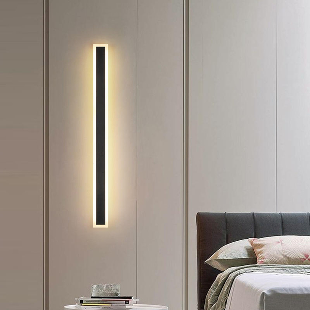 Aluminum LED Wall Lamp 3500K Warm White Modern Minimalist Indoor Lighting 60cm/80cm/100cm/OEM