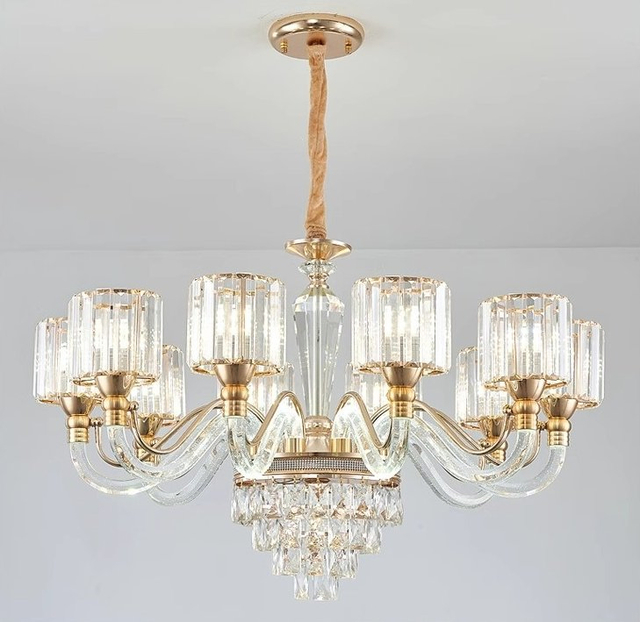 Modern LED Chandelier with Iron Material 90V-260V Voltage and E14/E12*10PCS Bulbs for Living Room