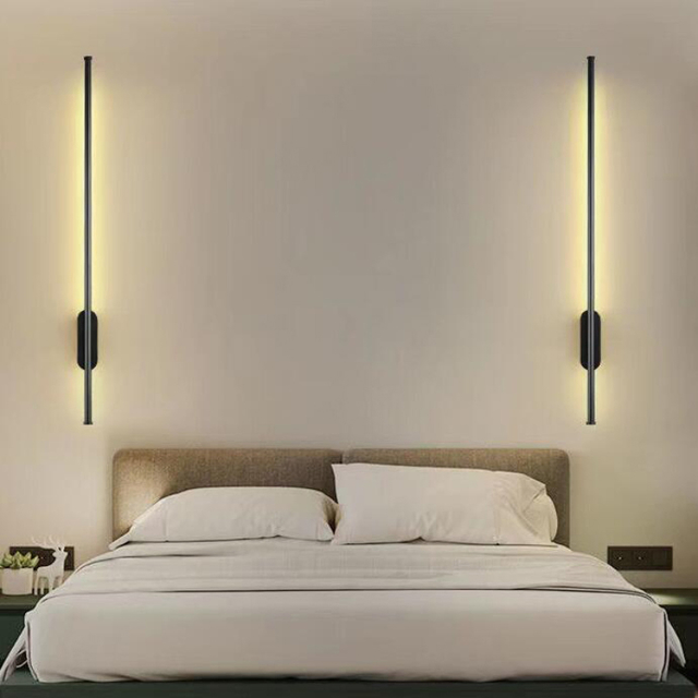 Nordic Modern Minimalist Linear Wall Light 3500K Warm White LED Wall Lamp for Indoor Decorative Lighting