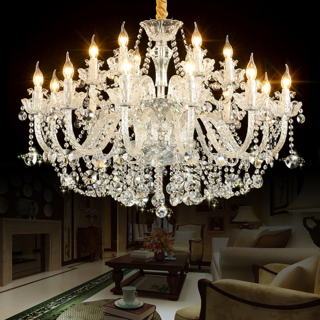 Custom Elegant Chrome Glass Crystal Chandelier Pendant Light with Low Energy Consumption